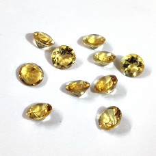 Citrine 8mm round facet 1.77 cts